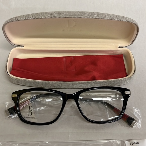 NEW! ELLEN DEGENERES Eyeglasses ED O-05 Black - Picture 3 of 9
